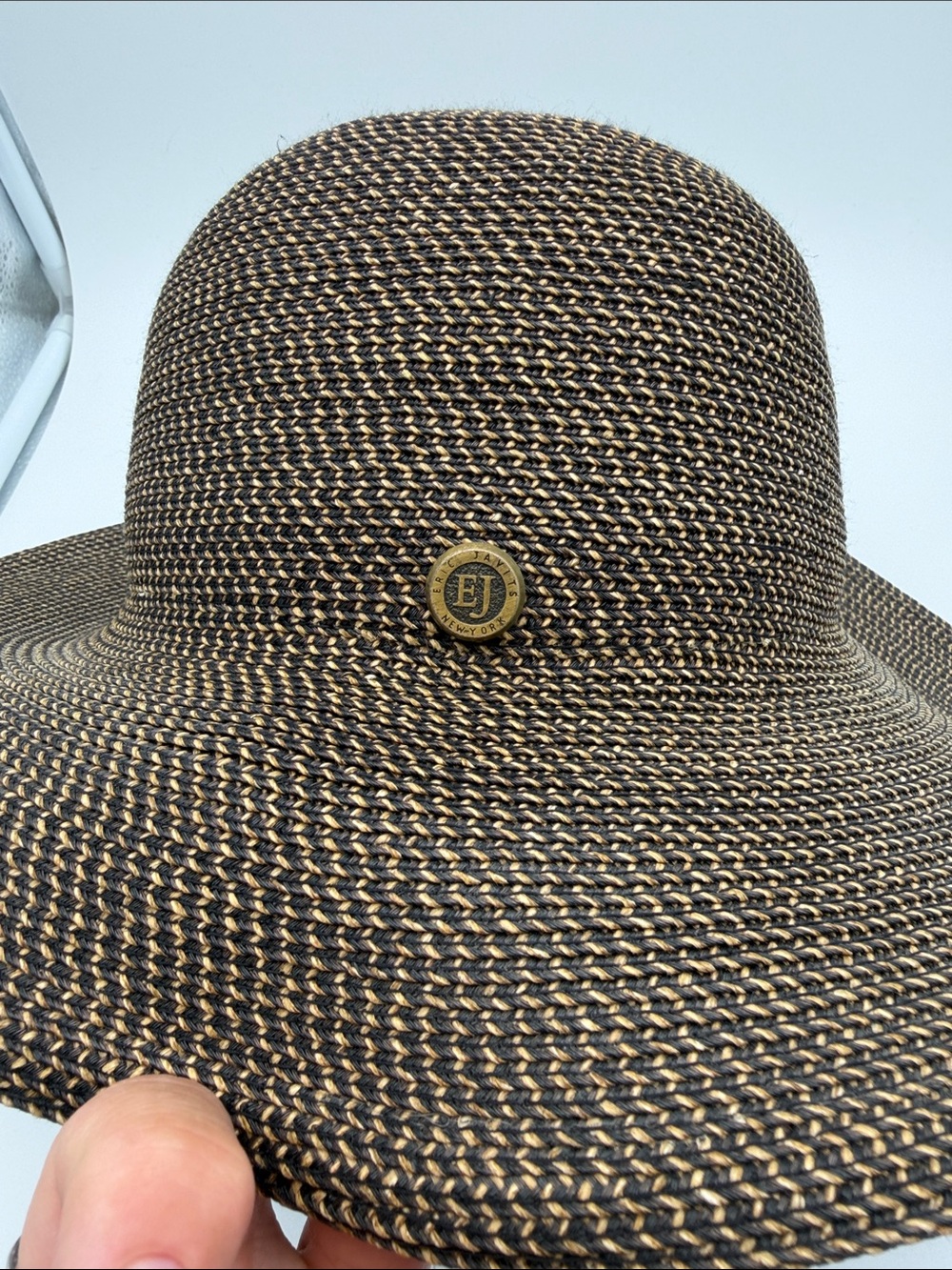 Eric Javits Hampton Squishee Straw Packable Rollable Hat UPF 50+ 4.5” Brim Span - Picture 5 of 16